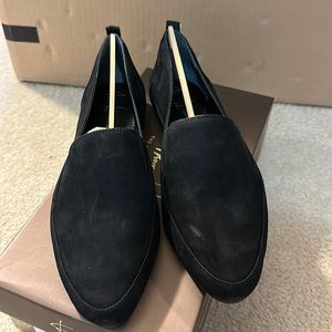 Franco Sarto black size 11 flat suede Avenida NWT